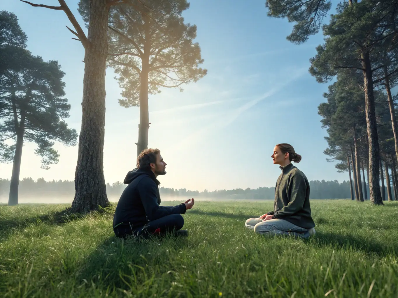 A person practicing mindful breathing and gentle stretching, emphasizing the importance of lifestyle adjustments for overall well-being.