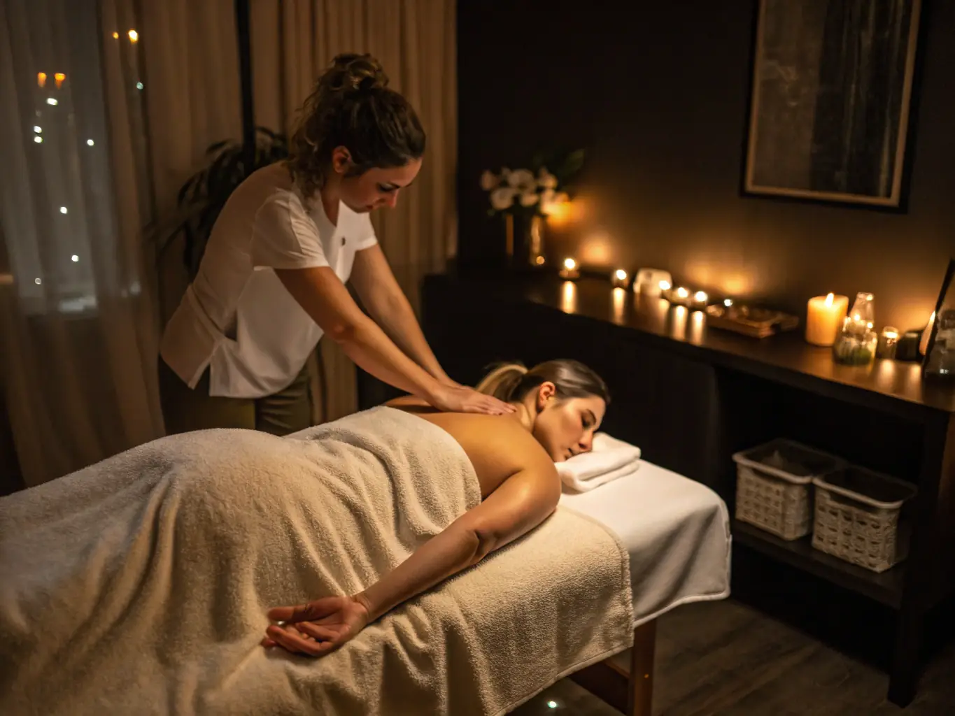 A serene image of a client undergoing a bio-kinesiology assessment in a Dublin clinic, focusing on gentle muscle testing and personalized guidance.